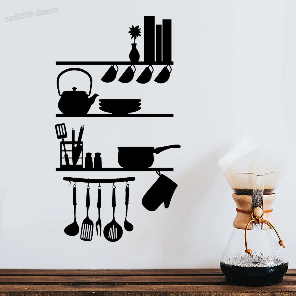 Kitchen Removable Vinyl Wall Art - The Culinary Cabinet