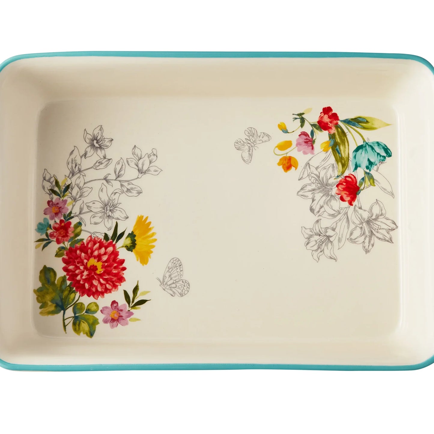 Ceramic Rectangular Serving Plate with Lid