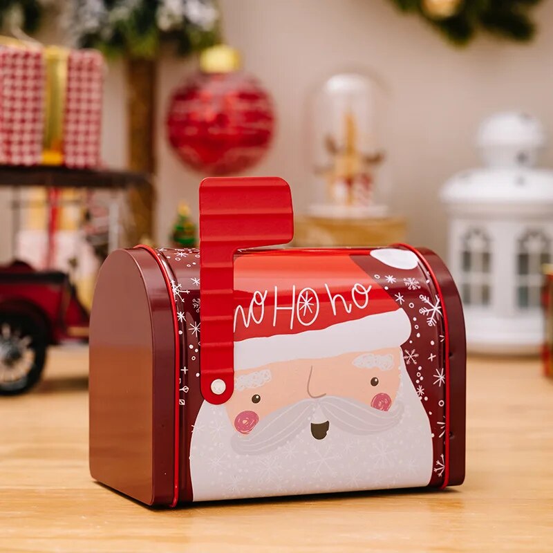 Decorated Christmas Mailbox Cookie Tin - The Culinary Cabinet