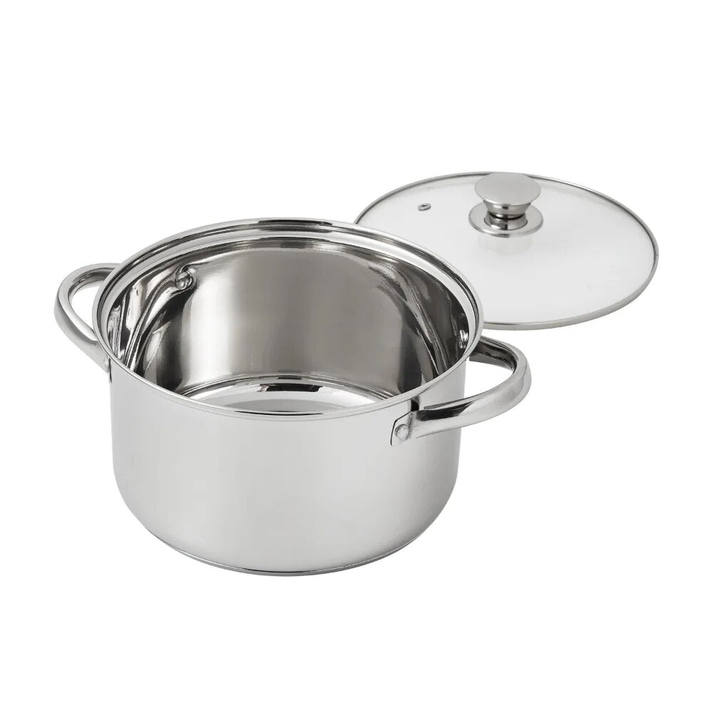 Mainstays Stainless Steel 10-Piece Cookware Set - The Culinary Cabinet