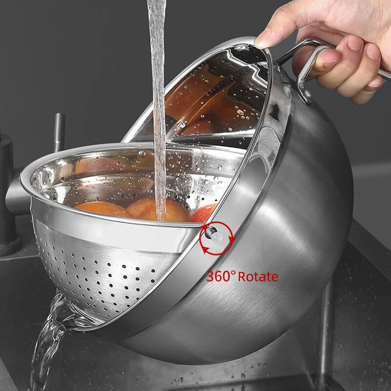 Obelix Stainless Steel Cleaning & Strainer Bowls - The Culinary Cabinet