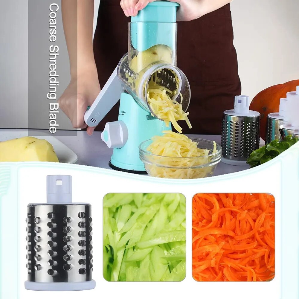 Manual Mandoline: Cheese Grater & Vegetable Slicer/Shredder/Chopper - The Culinary Cabinet