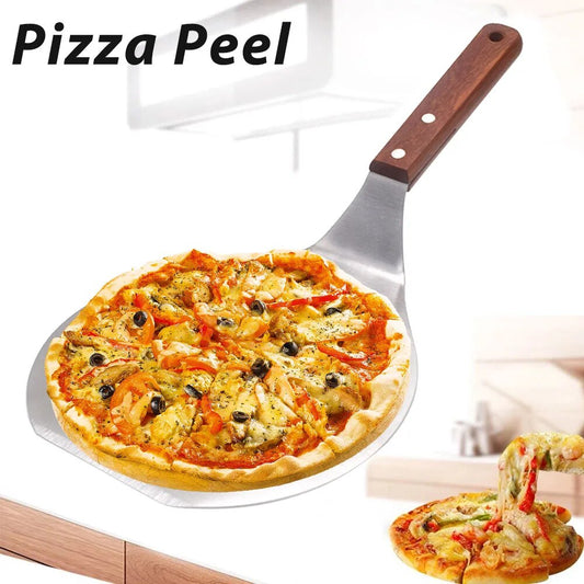 Stainless Steel Pizza Peel with Wood Handle - The Culinary Cabinet