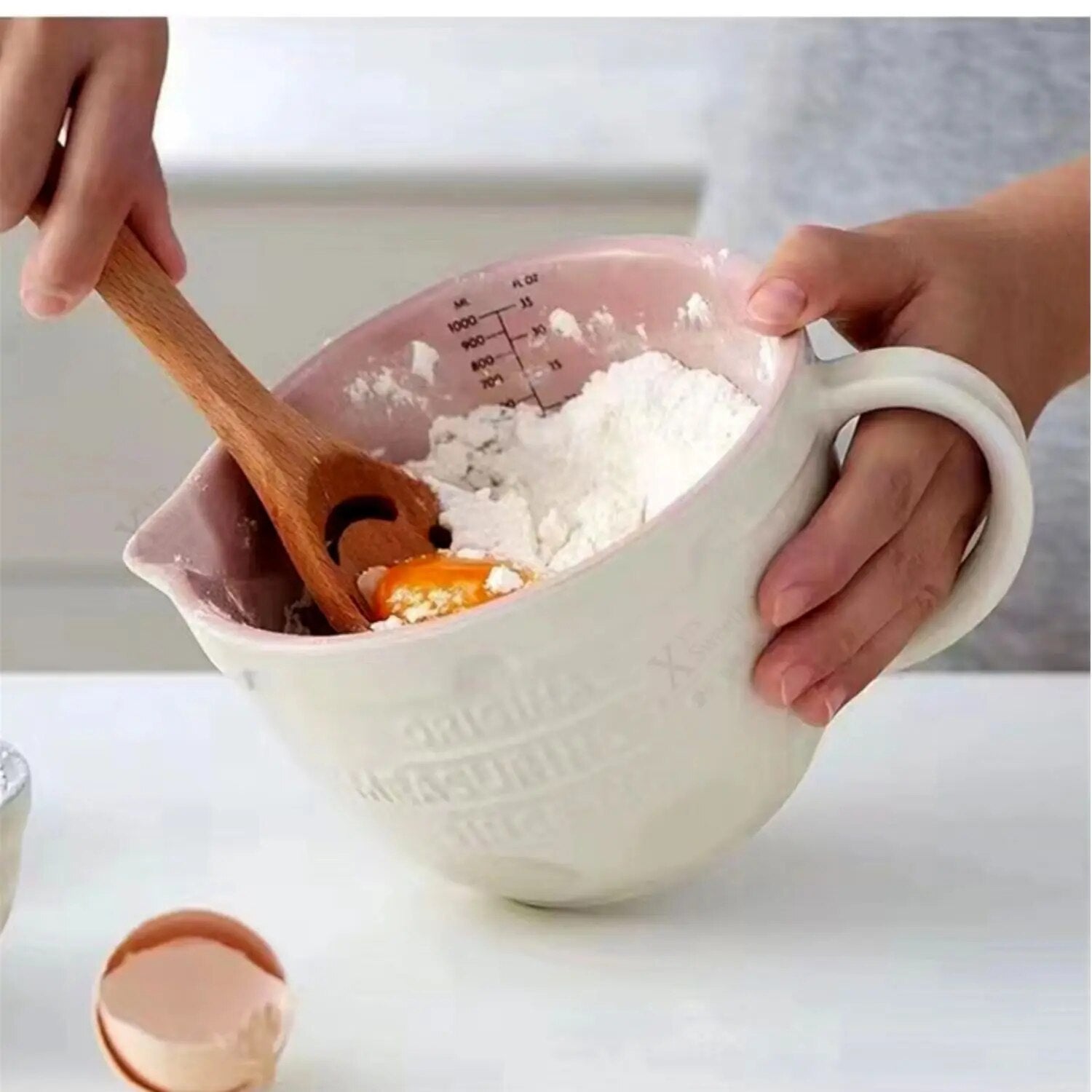 Ceramic graduated cup mixing bowl - The Culinary Cabinet