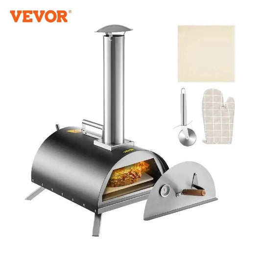 VEVOR Stainless Steel Wood Fired Pizza Oven - The Culinary Cabinet