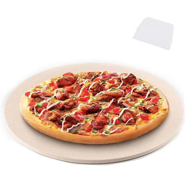 Round Pizza Stone For Grill and Oven - The Culinary Cabinet