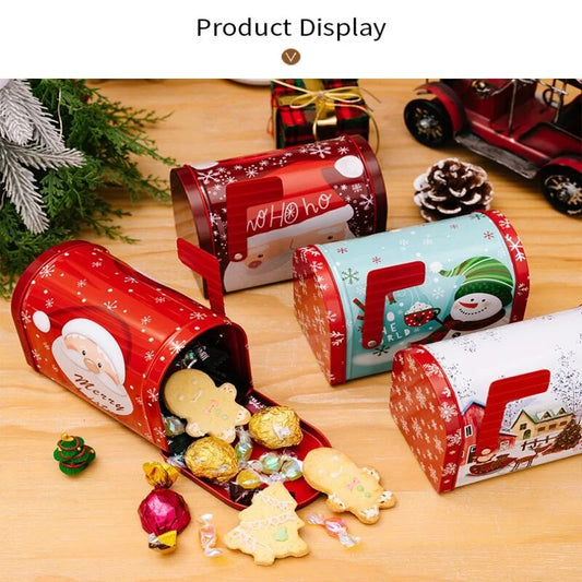 Decorated Christmas Mailbox Cookie Tin - The Culinary Cabinet