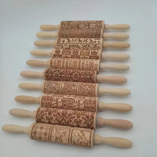 Christmas Printing Rolling Pins - The Culinary Cabinet