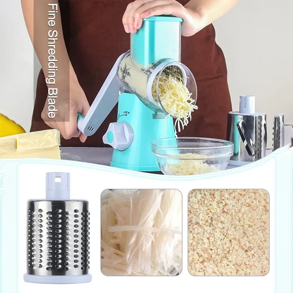 Manual Mandoline: Cheese Grater & Vegetable Slicer/Shredder/Chopper - The Culinary Cabinet