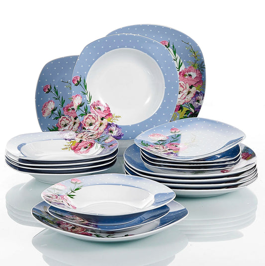 VEWEET Hannah Series Porcelain Ceramic Tableware Set - The Culinary Cabinet