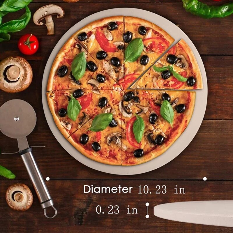 Round Pizza Stone For Grill and Oven - The Culinary Cabinet